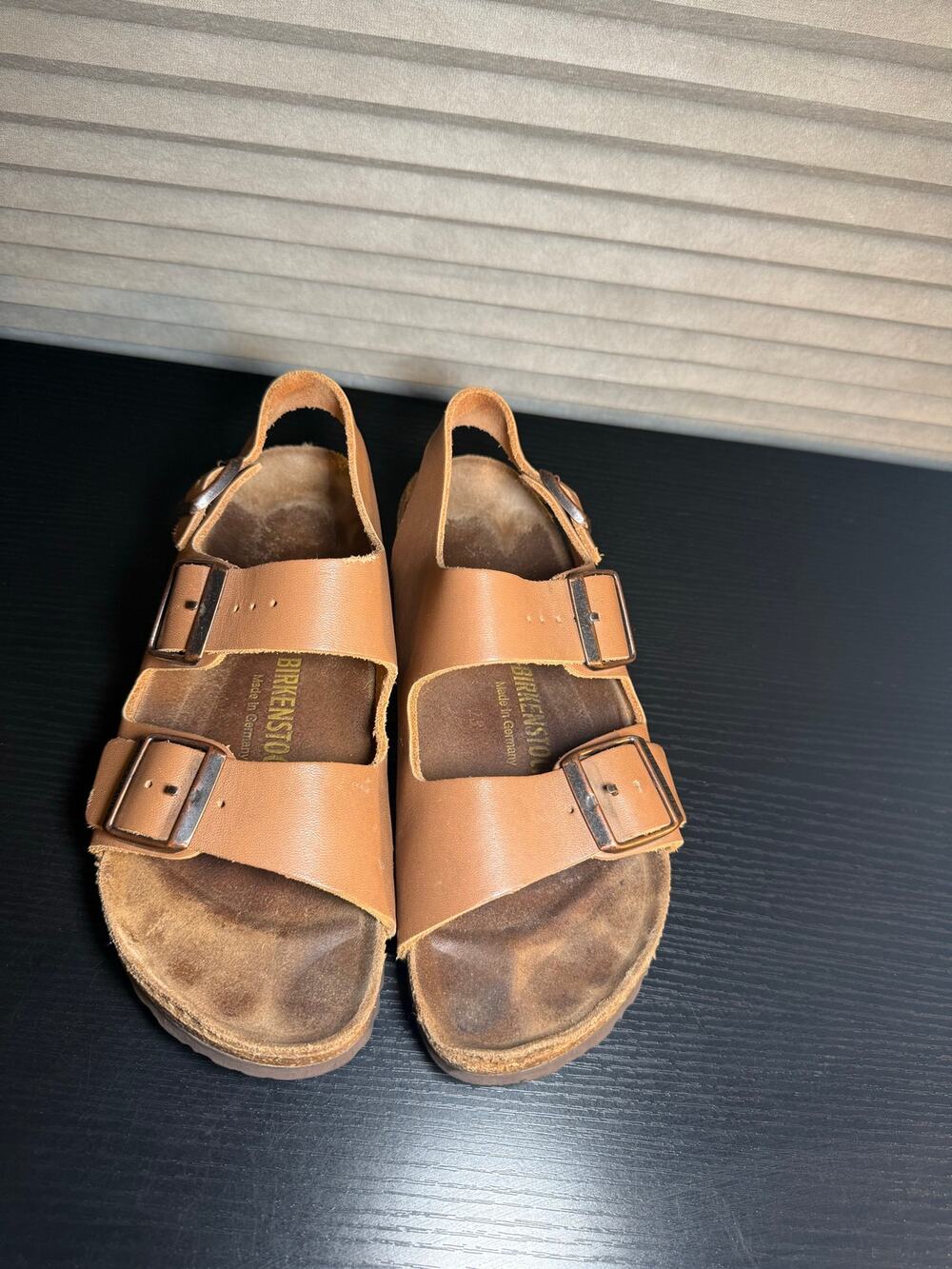 Birkenstock Milano Oiled Leather Brown Slingback Sandals EU 38 US Women 7 Men 5